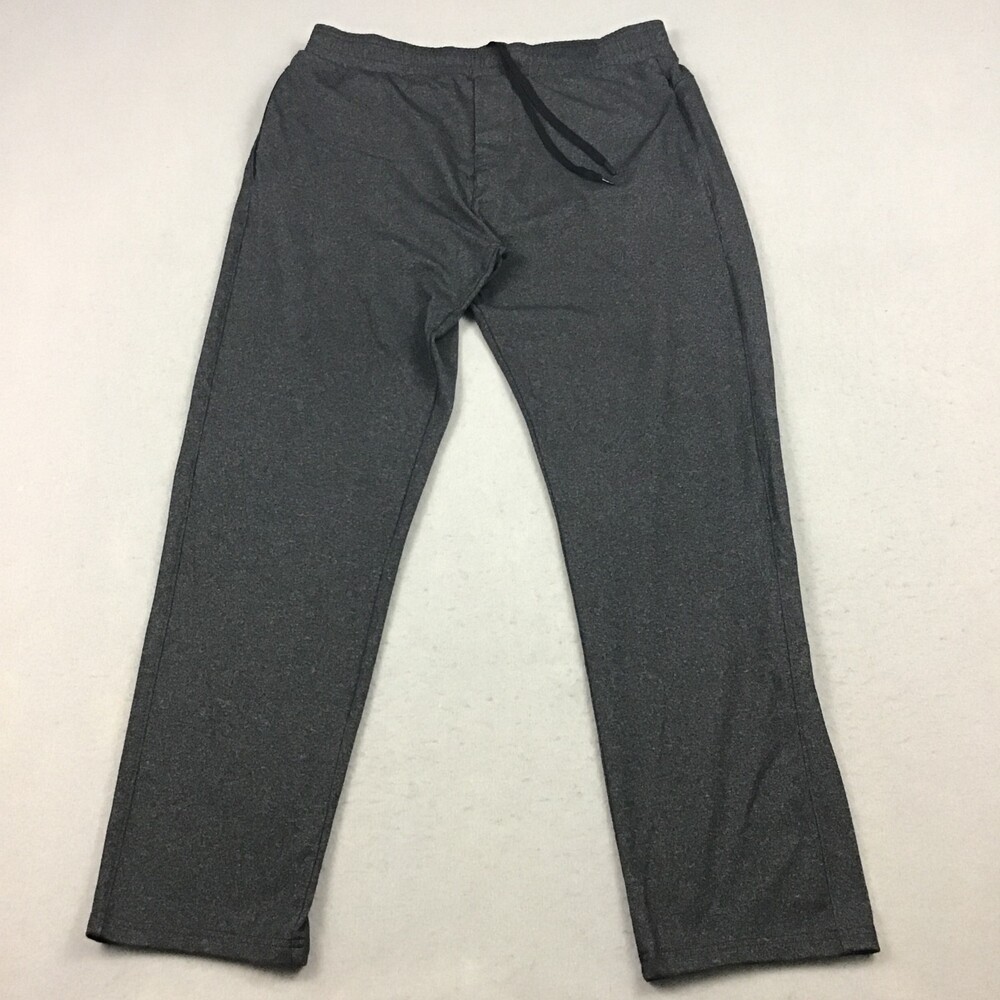 Public Rec Pants Men 36 Gray Straight Leg Performance Drawstring Pockets Nylon M